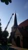 Bild - Großfeuer in Brügge schlägt auf den Kirchturm über, Feuerwehr rettet Historische Kirche