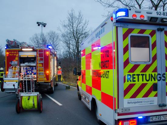 Bild - Frontalzusammenstoß auf der K57 bei Kochendorf – 2 schwerverletzte Personen und ein Toter