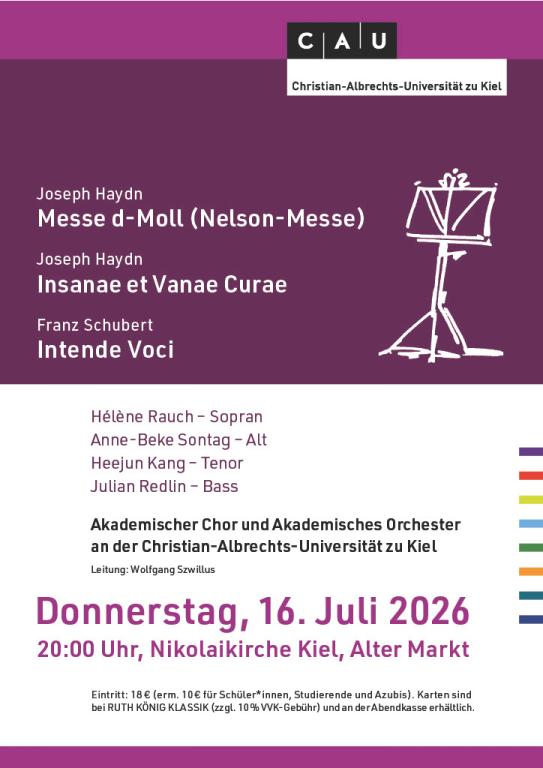 Semesterkonzert des Akademischen Chors und des Akademischen Orchesters an der CAU zu Kiel