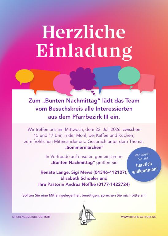 Bunter Nachmittag in Schinkel in de Möhl, Pastorin Noffke