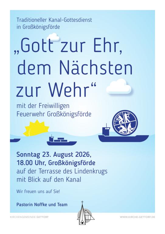 Kanalgottesdienst in Großkönigsförde, Pastorin Noffke