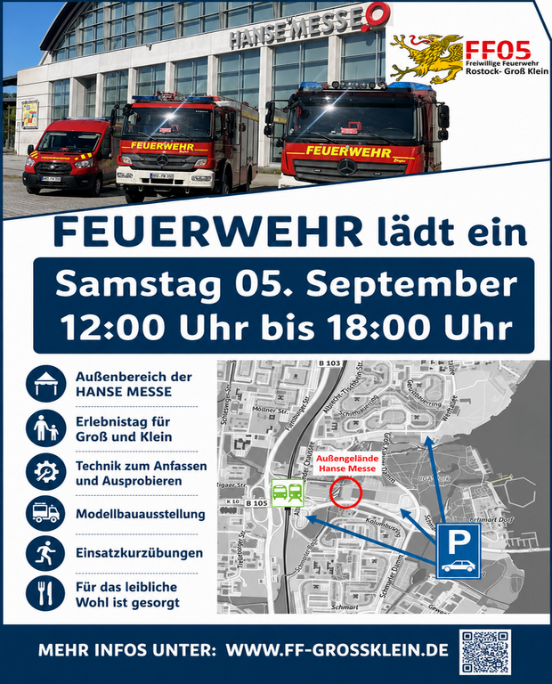 Unser Fleyer von unserem Tag. Feuerwehr lädt ein.