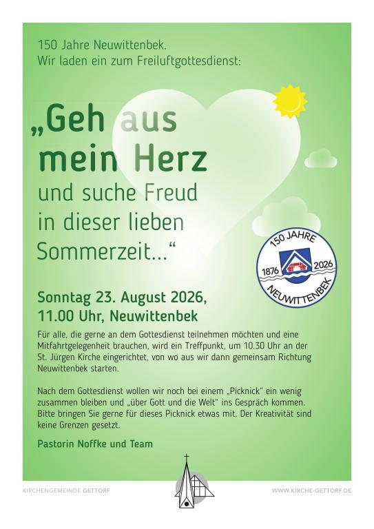 Freiluftgottesdienst in Neuwittenbek, Pastorin Noffke