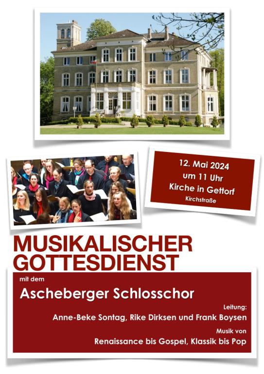 Musikalischer Gottesdienst mit dem Ascheberger Schlosschor